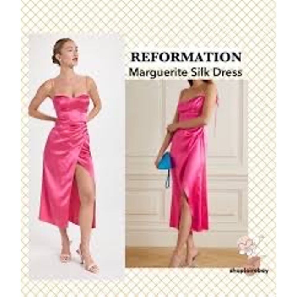 Reformation Marguerite Silk Dress Es (b63) size 10 NWT